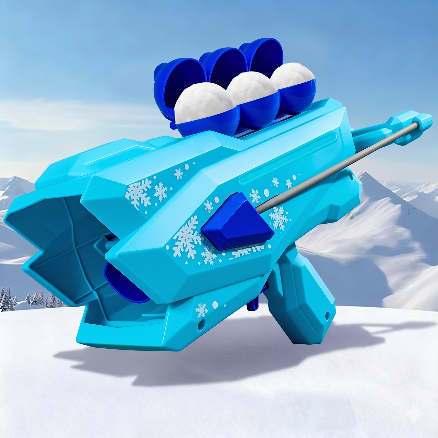 Generico Pistola Sparapalle di Neve con Luci LED, Giocattolo per Battaglie di Neve per Bambini e Adulti, Senza Batteria