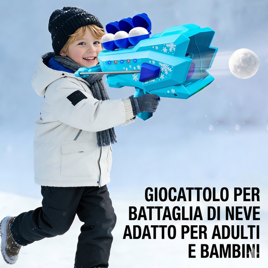 Generico Pistola Sparapalle di Neve con Luci LED, Giocattolo per Battaglie di Neve per Bambini e Adulti, Senza Batteria