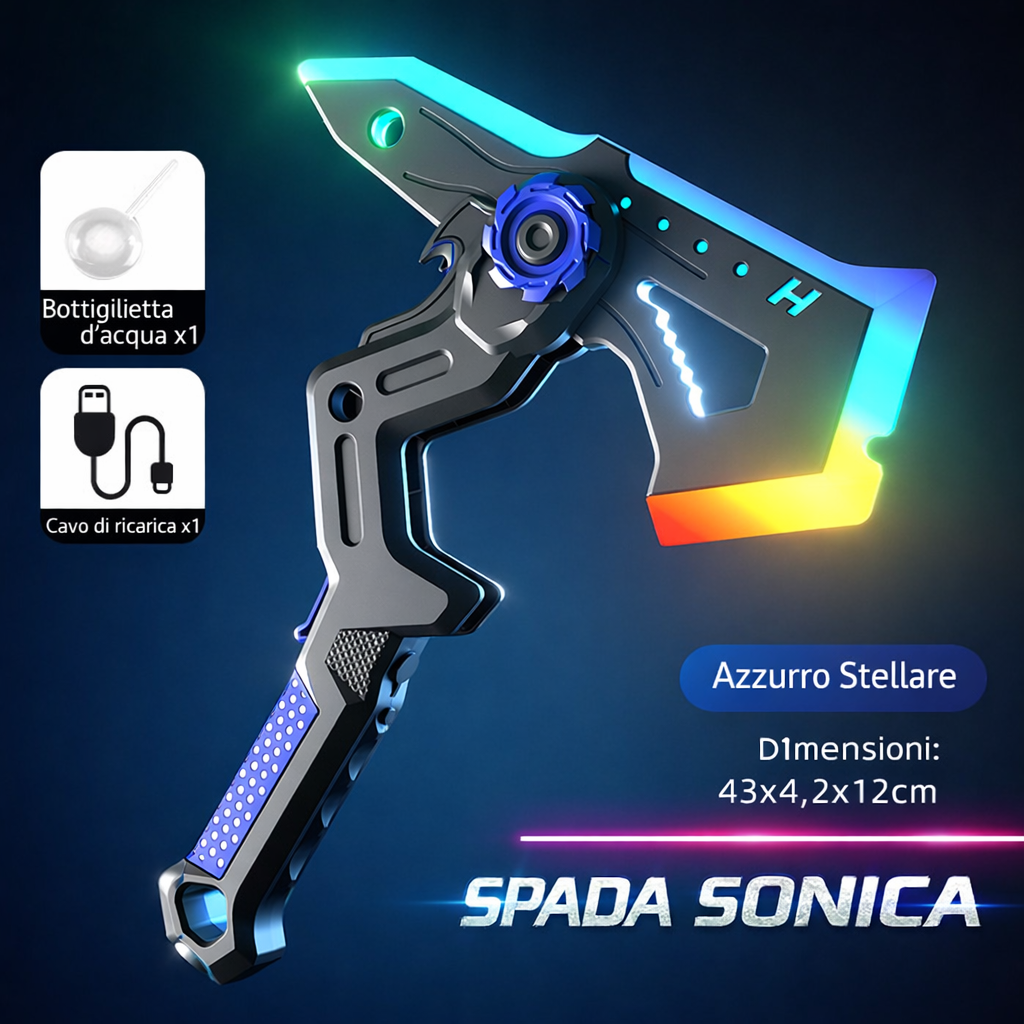 Spada Luminosa Trasformabile con Effetto Nebbia LED